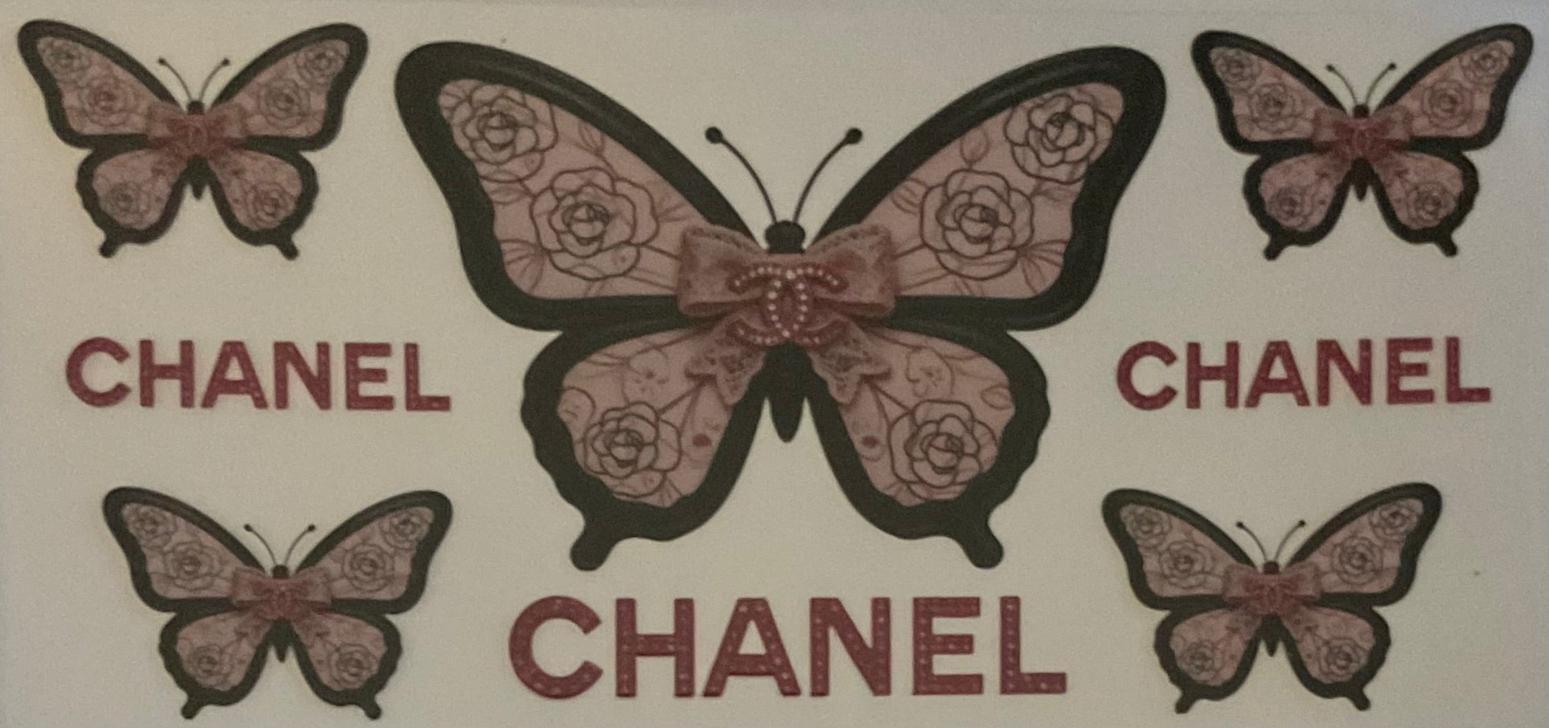 Chanel pink butterfly