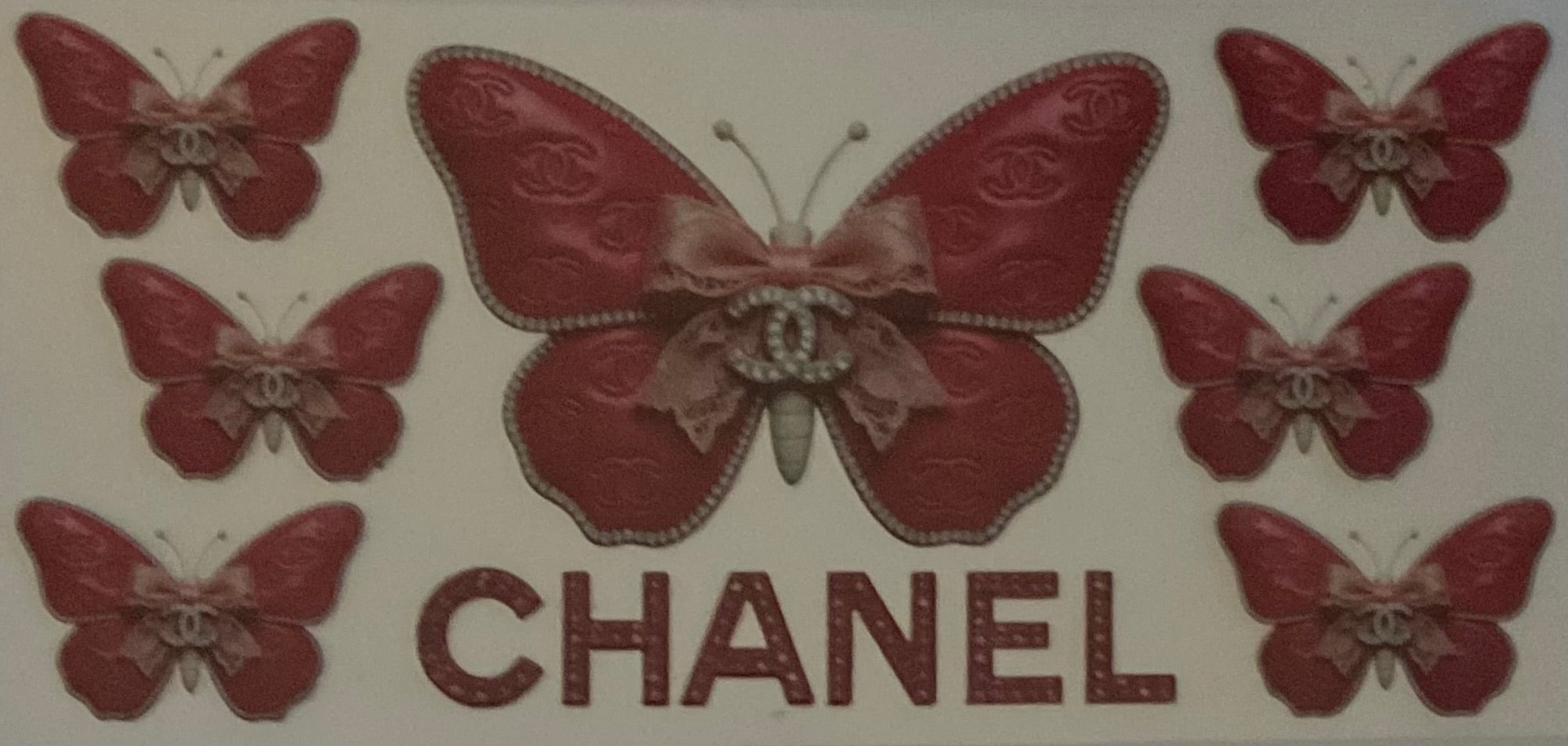 Chanel hot pink butterfly