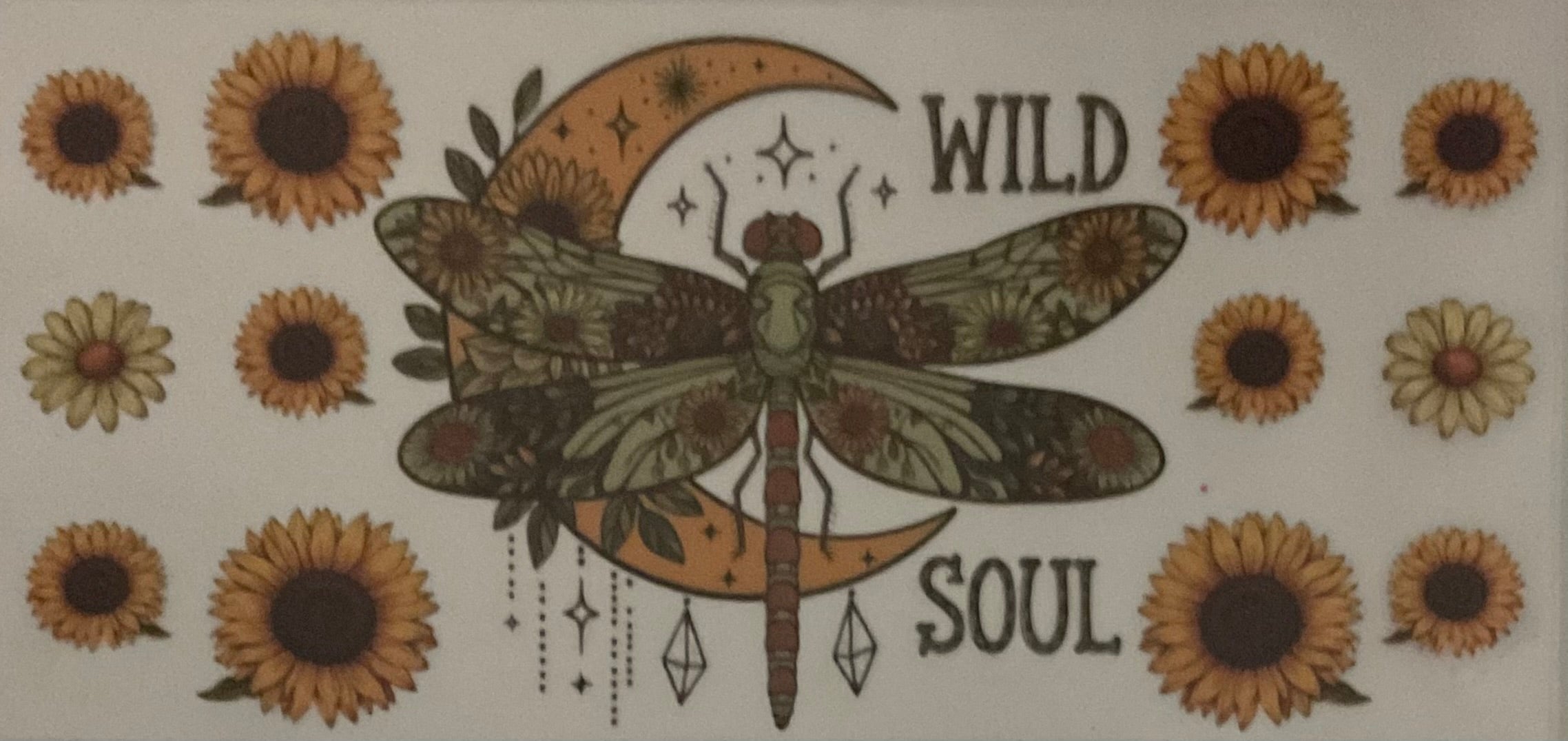 Dragonfly and moon wild soul